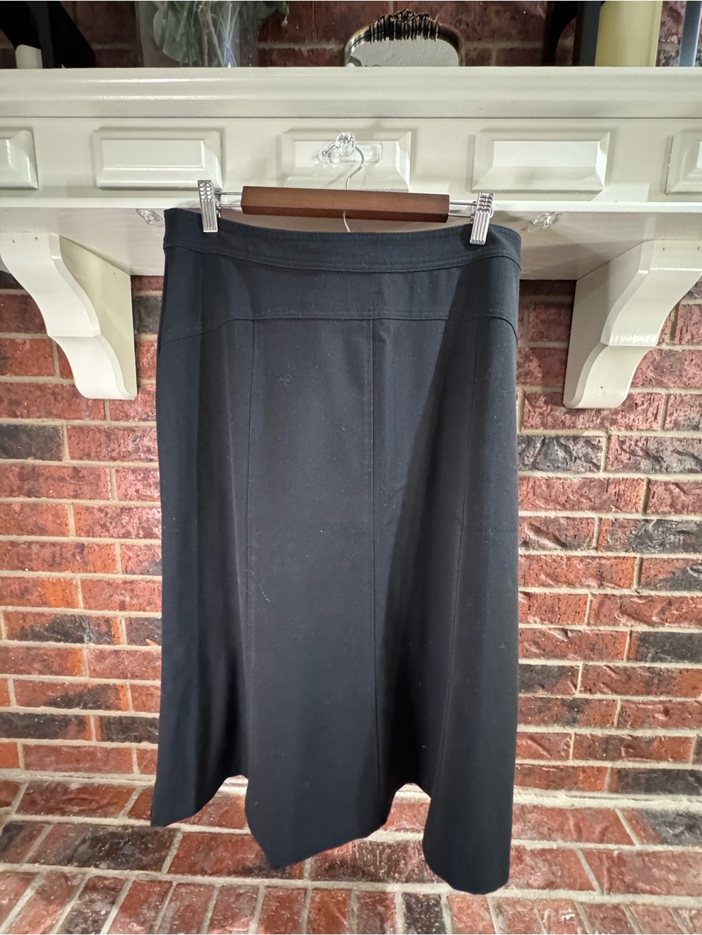 Christopher & Banks Size 12 Black A-Line Skirt